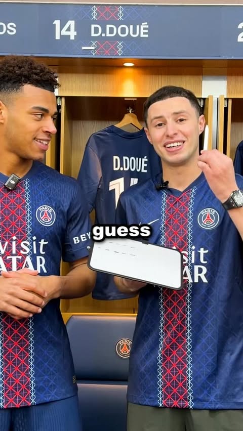 Instagram post by @oussifooty for Visit Qatar. Caption reads: #AD Guess the word with @PSG @VisitQatar....
