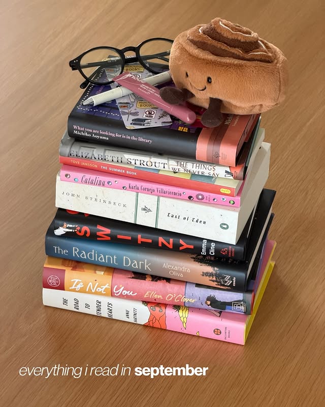 Instagram post by @emnreads for The Hive. Caption reads: (includes a few gifted/pr titles) summer....