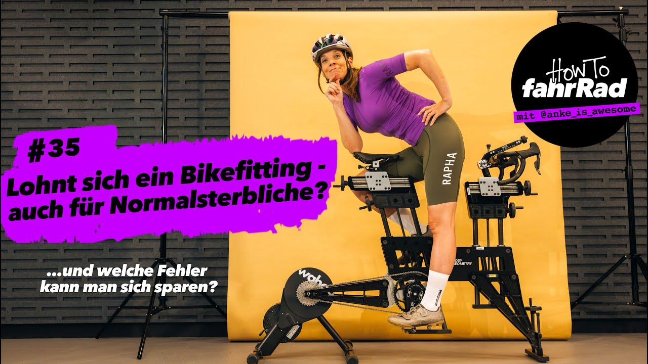 YouTube post by @AnkeisAwesome for komoot. Caption reads: Why it is important to adjust the bike correctly,....