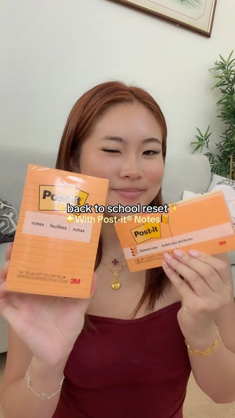 Instagram post by @jenyyng for Amazon. Caption reads: [...] Post-it® Notes Sunburst Collection from....