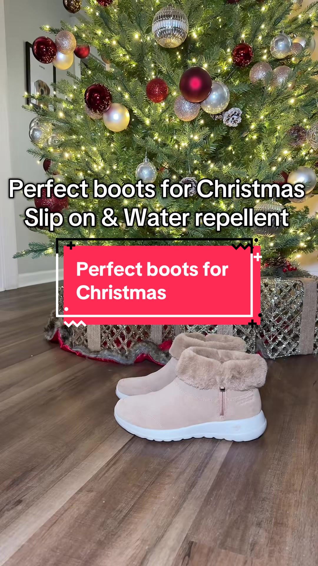 TikTok post by @christylong40 for QVC. Caption reads: [...] - super warm and comfortable @QVC, Inc....
