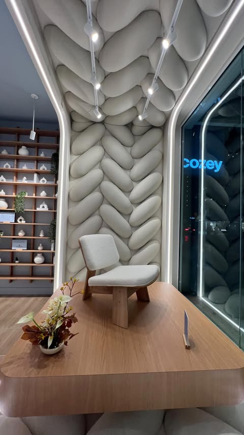 Instagram post by @katrinaa.martin for Cozey. Caption reads: #sponsored | Since owning a Cozey couch I’ve....