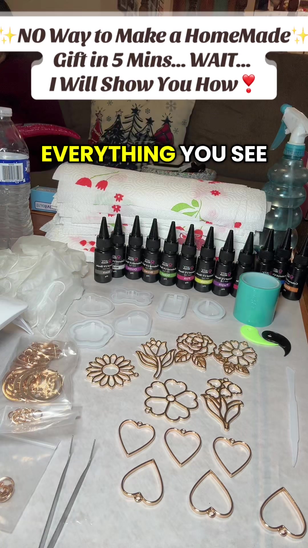 TikTok post by @mysparkleisback for Let’s Resin. Caption reads: DIY resin keychain set🥰 By @LET'S RESIN @Regina....