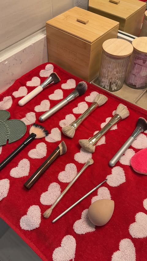 Instagram post by @thedailyammie for Patrick Ta. Caption reads: It was time to get those brushes clean....