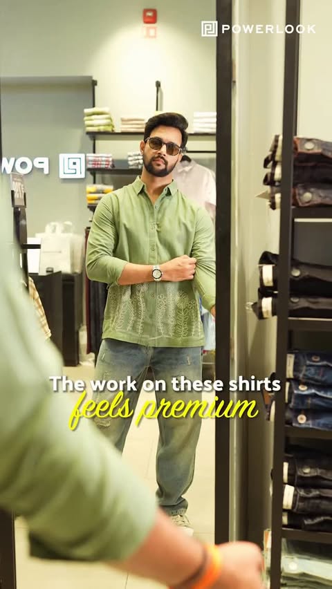 Instagram post by @imsourabharya for POWERLOOK. Caption reads: POV: You walk into @powerlook_offline just to....