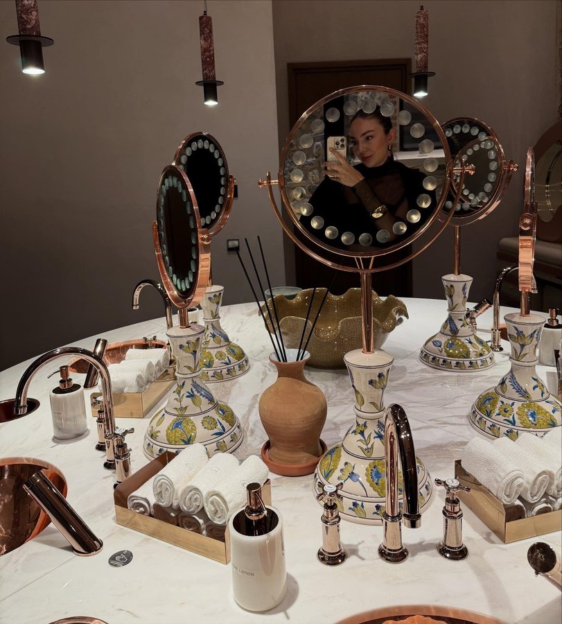 Instagram post by @ezgiiemiroglu for Soho House. Caption reads: Colors, textures, moments lately on my mind. 🎞️....