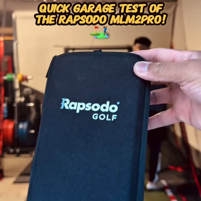 Instagram post by @jrealgolf for Rapsodo. Caption reads: [...] spot dialing in the wedges with @rapsodogolf....