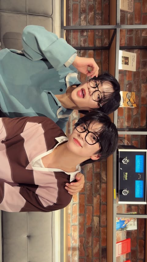Instagram post by @official_viby for Jins. Caption reads: [...] in the middle 👓✨ #VIBY #KOTARO #RENKI #JINS....