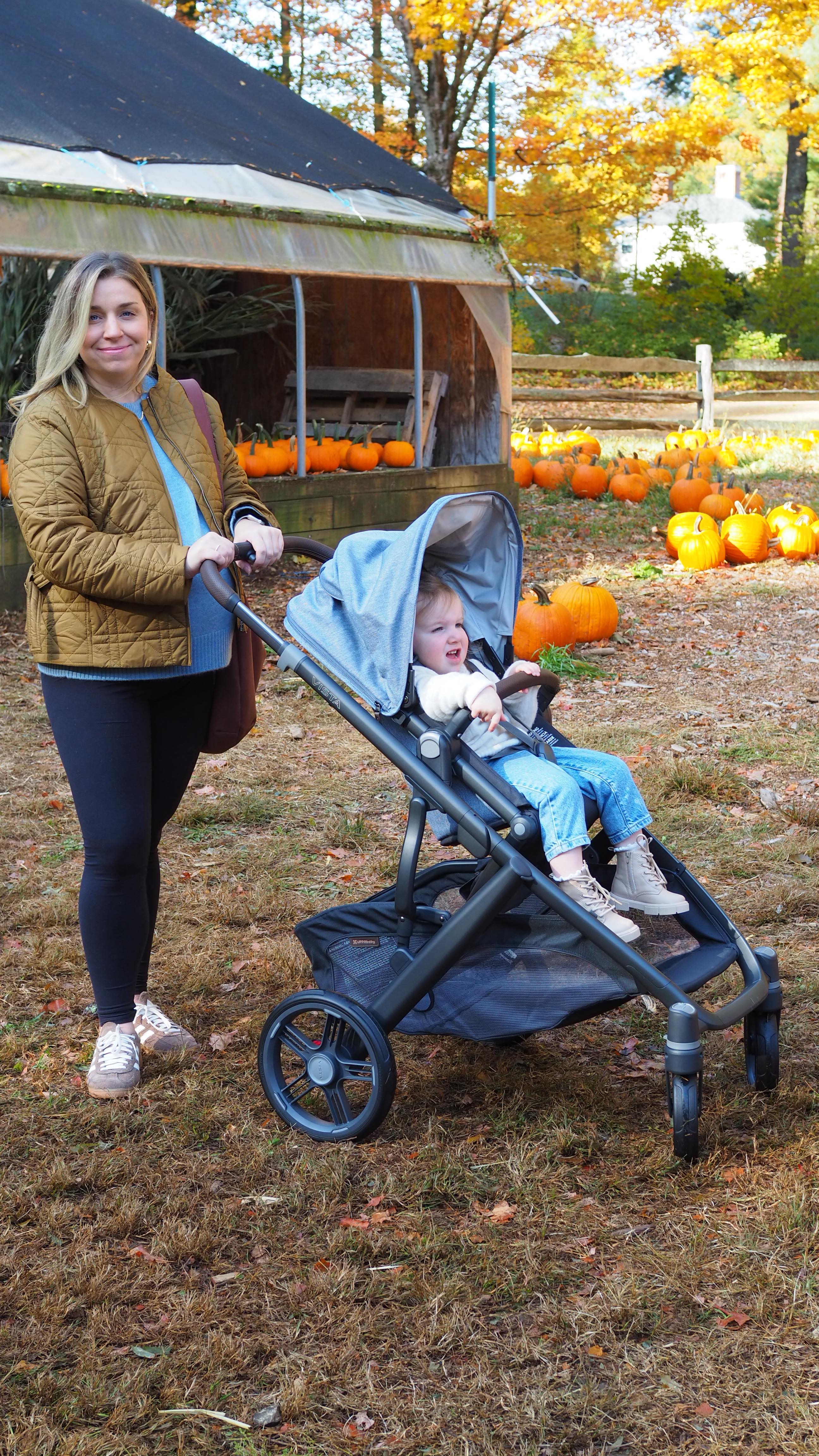 Instagram post by @itsjessbcollins for UPPAbaby. Caption reads: [...] ready for life with two in style.....