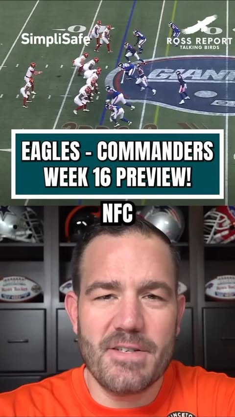 Instagram post by @rosstuckernfl for SimpliSafe. Caption reads: [...] that team. Ross Report™️ presented by....