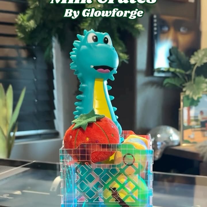 Instagram post by @domothecreative for Glowforge. Caption reads: [...] dog, Mooki’s toys. 🐾

I pulled out my....