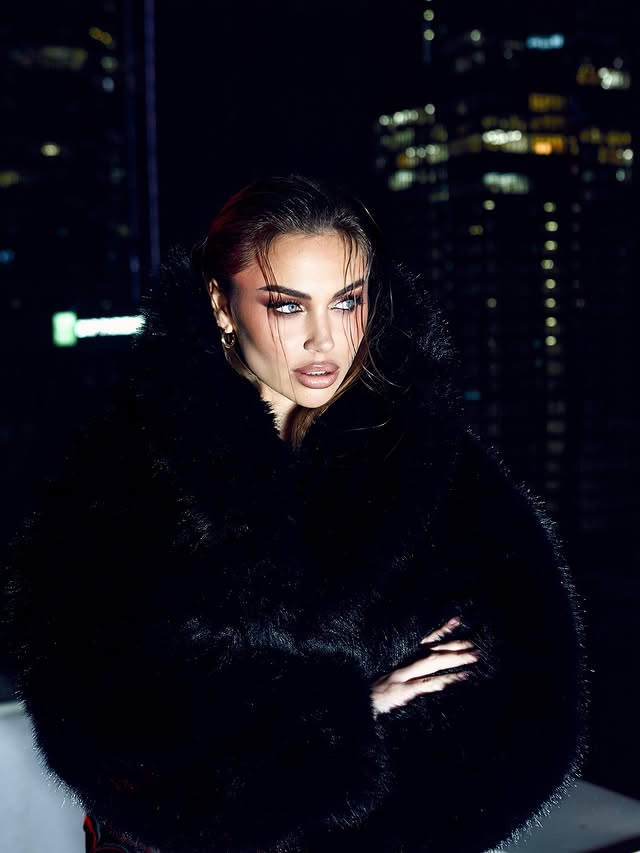 Instagram post by @lana.tsyhanok for Elisabetta Franchi. Caption reads: Elisabetta Franchi Fall Winter 2025 collection....