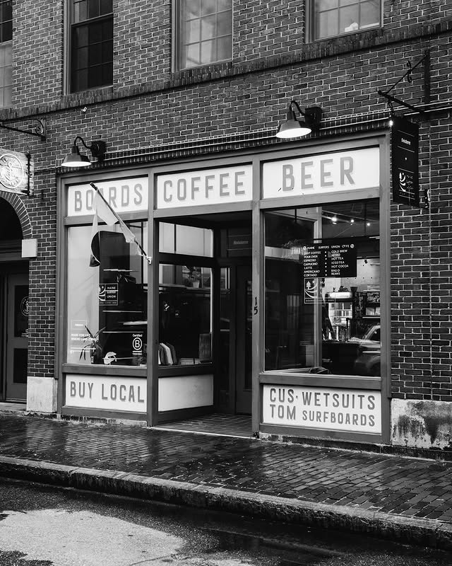 Instagram post by @mainesurfersunion for Finisterre. Caption reads: [...] moment in our journey to launch Finisterre....