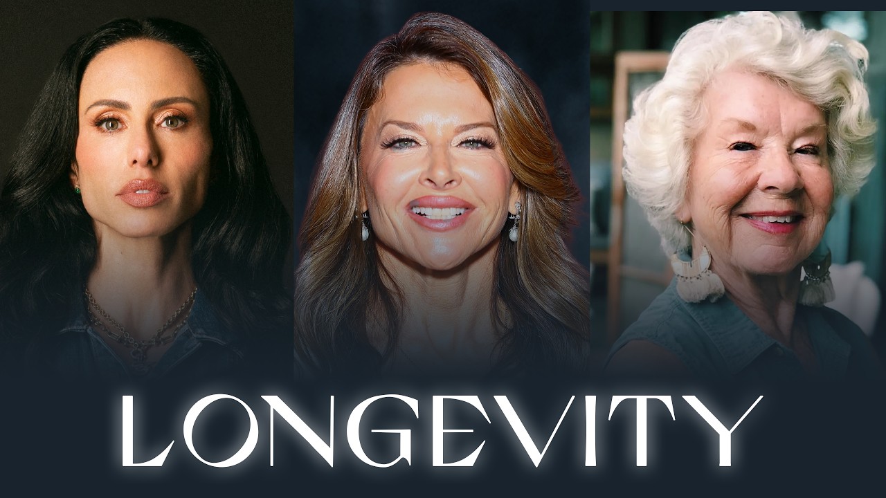 YouTube post by @DrGabrielleLyon for Manukora. Caption reads: Over 70 and Shredded: The Guide to Building Muscle....