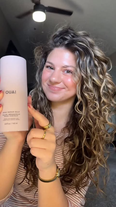 Instagram post by @aannaprimaveraa for OUAI. Caption reads: [...] believe the before and after w/ this....