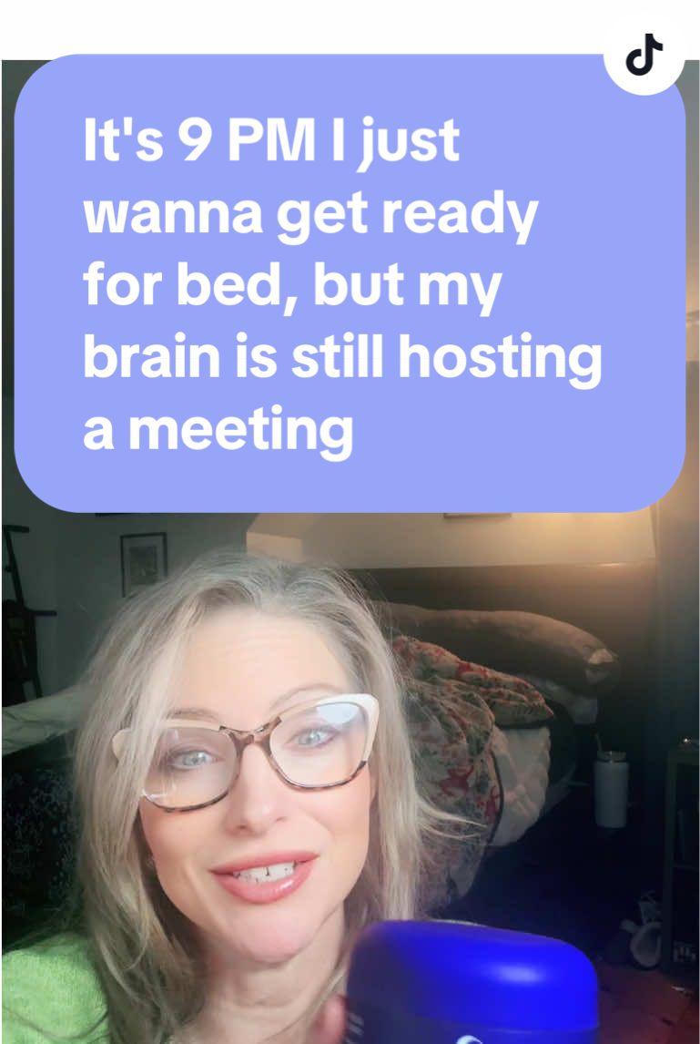 TikTok post by @triciaoneil2017 for MoonBrew. Caption reads: [...] just turn down the volume in my head ....