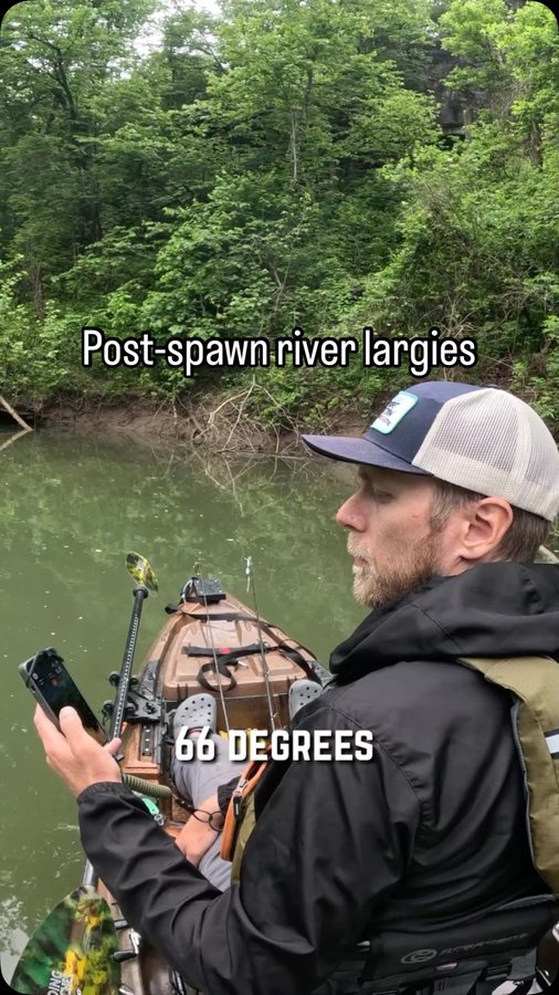 Instagram post by @ilyakkin for Deepersonar. Caption reads: The post-spawn bite can be 🔥 

If you time it....