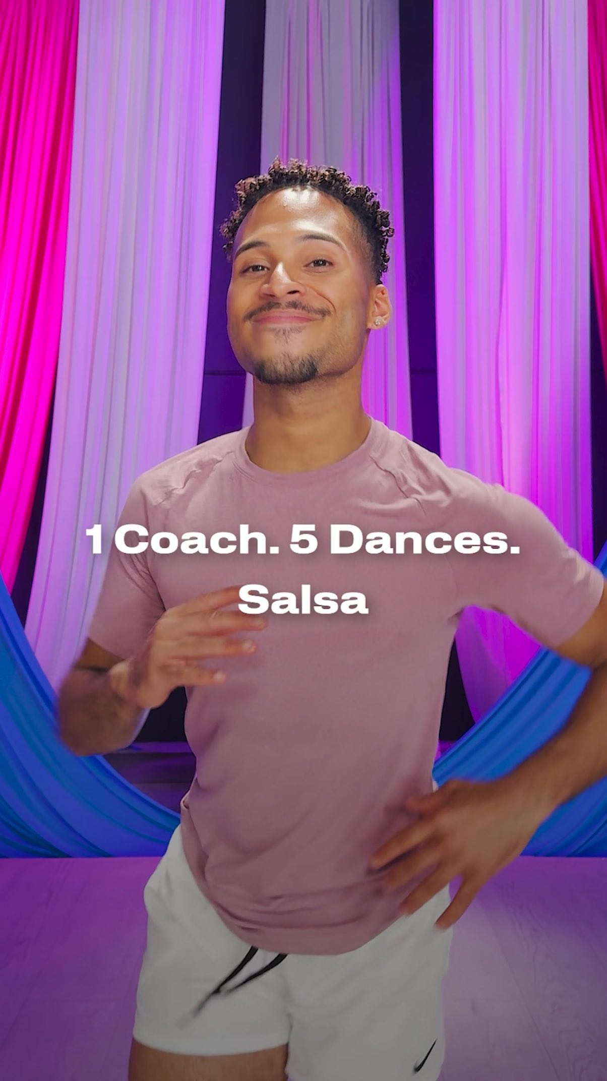 Instagram post by @andreaultmon for BODi. Caption reads: 1 coach. 5 dances. Endless dance cardio fun.....