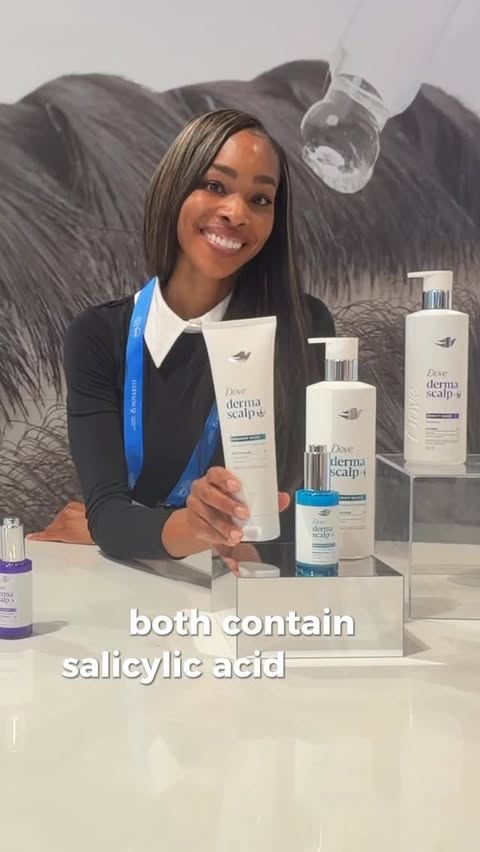 Instagram post by @dralexisstephens for Dove. Caption reads: #dovepartner I headed to AAD with @dove Hair to....