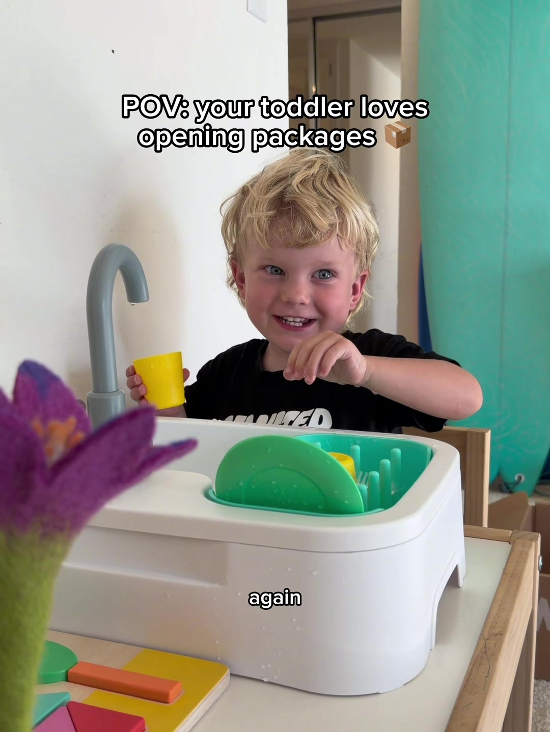 TikTok post by @jessefunstuff for Lovevery. Caption reads: Paid partnership with @Lovevery Jay’s been waiting....