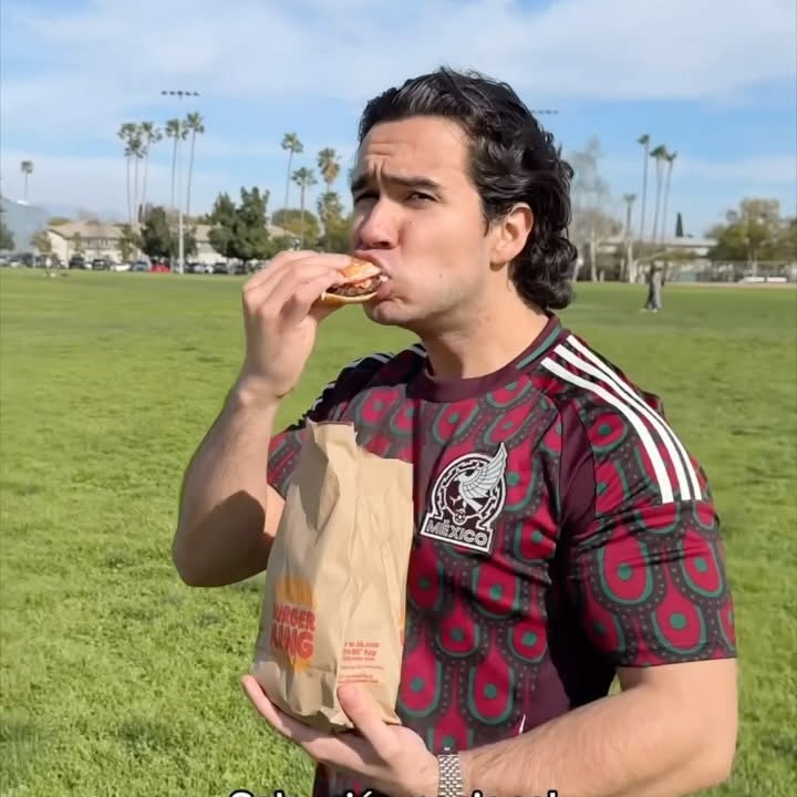 Instagram post by @campuzanoabelardo for BURGER KING. Caption reads: Who can relate?🤣🤣 
The Mexican National Team....