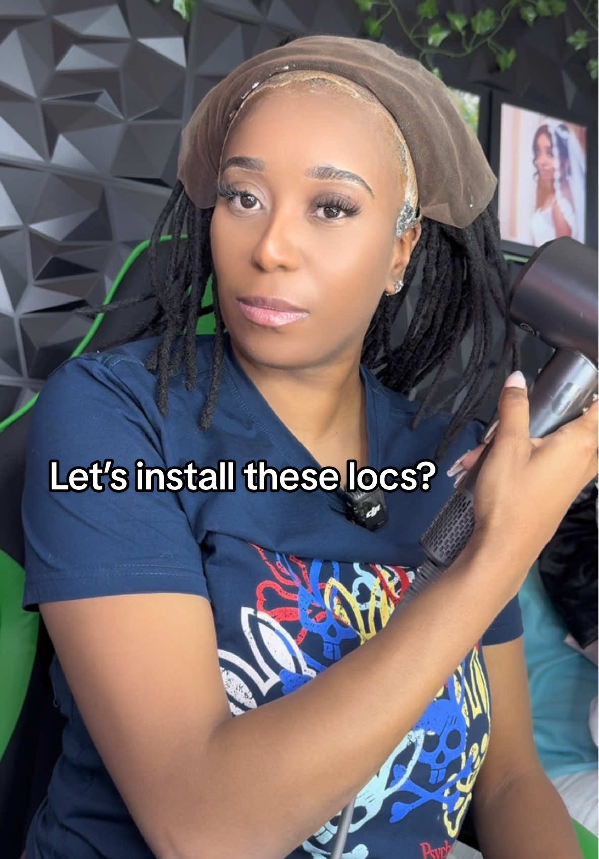 TikTok post by @kym_celebrity for Daixidreadology. Caption reads: …What you think? Let’s install these locs… Locs....