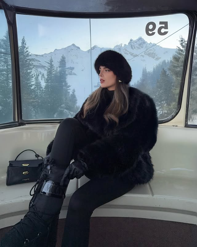 Instagram post by @heloise.guillet for SHISEIDO. Caption reads: Back in the mountains 🤍 with @shiseido....