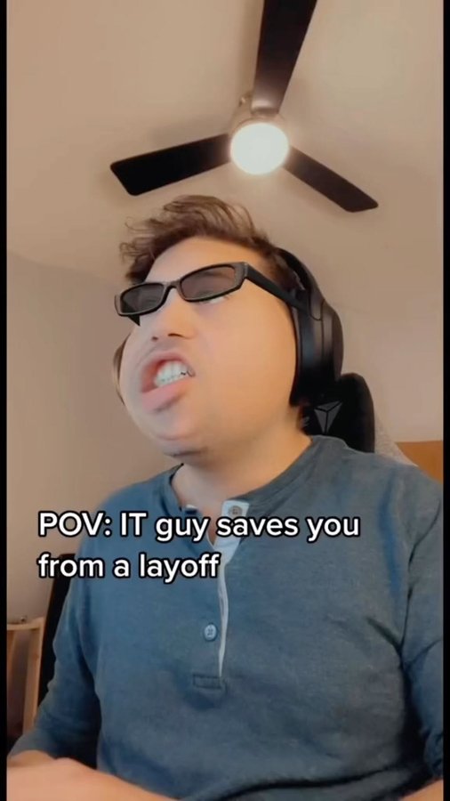 Instagram post by @clintfromit for Fishbowl. Caption reads: Don’t get caught in a layoff - stay current with....