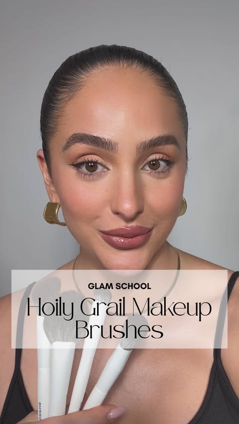 Instagram post by @ash_kholm for Morphe. Caption reads: Meet my holy grail makeup brushes! These....