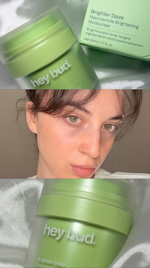 Instagram post by @ugcby_keti for Hey Bud Skincare. Caption reads: [...] scent? Absolutely amazing! 💛....