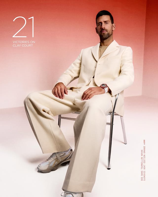 Instagram post by @djokernole for Hublot. Caption reads: @djokernole x Hublot unveil the Big Bang....