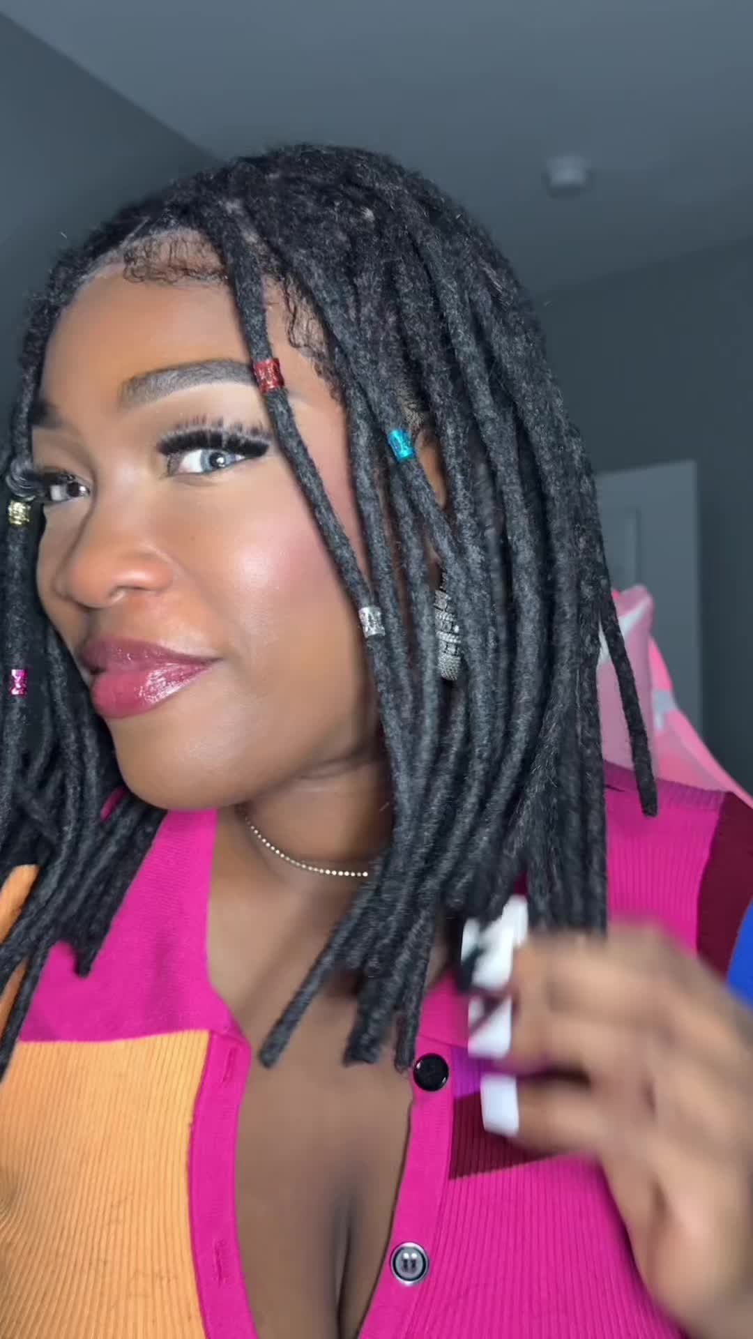 TikTok post by @ojubabe1 for Daixidreadology. Caption reads: [...] new spring / summer wigs 🥰🥰🥰🤩 ....