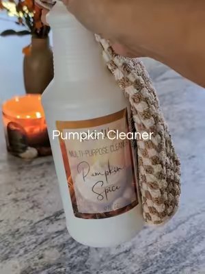 TikTok post by @caitlinsmith_5 for R&W Co.. Caption reads: [...] it with Pumpkin Spice Cleaners! @R&W Co.....