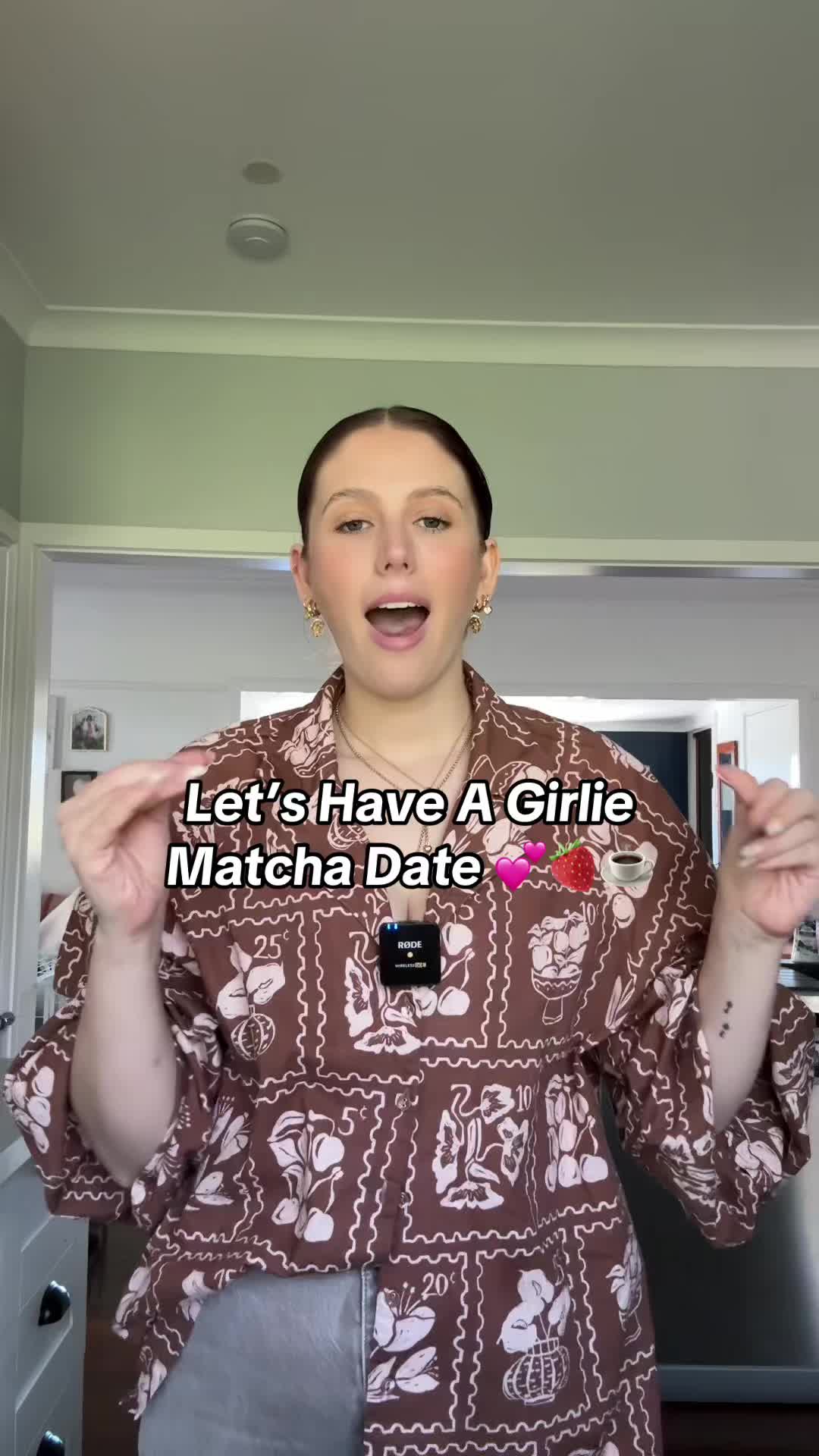 TikTok post by @bellsmessina for Naked Harvest Supplements. Caption reads: The @Naked Harvest Supplements Strawberry Matcha....