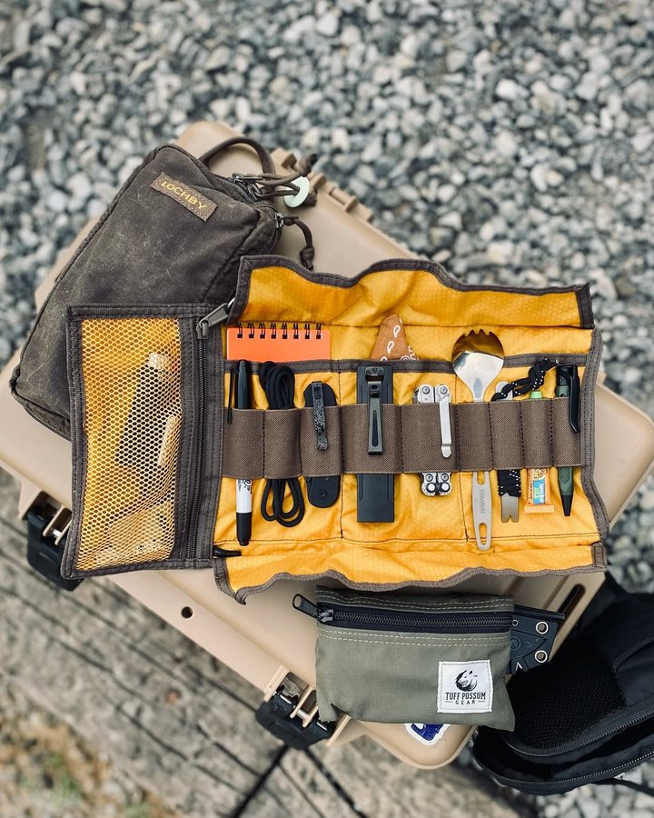 Instagram post by @tuffpossumgear for Lochby. Caption reads: Good morning from the campsite! Thought I’d give....