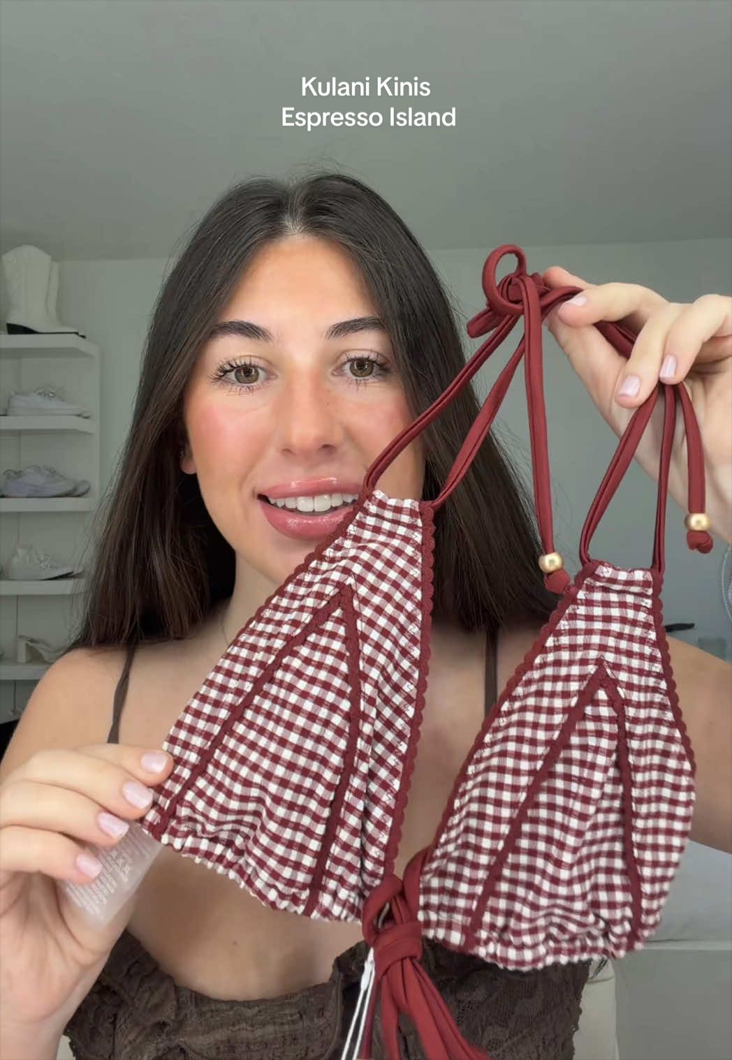TikTok post by @allisonvallerand for Kulani Kinis. Caption reads: [...] for festival season ☕️🏝️@Kulani Kinis 🌺....