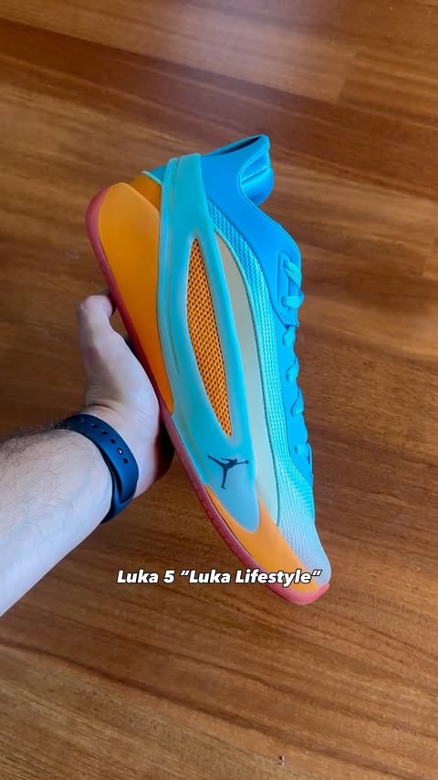 Instagram post by @__iyb__ for Jordan. Caption reads: Jordan Luka 5 “Luka Lifestyle” 🧡 Gifted by [...].