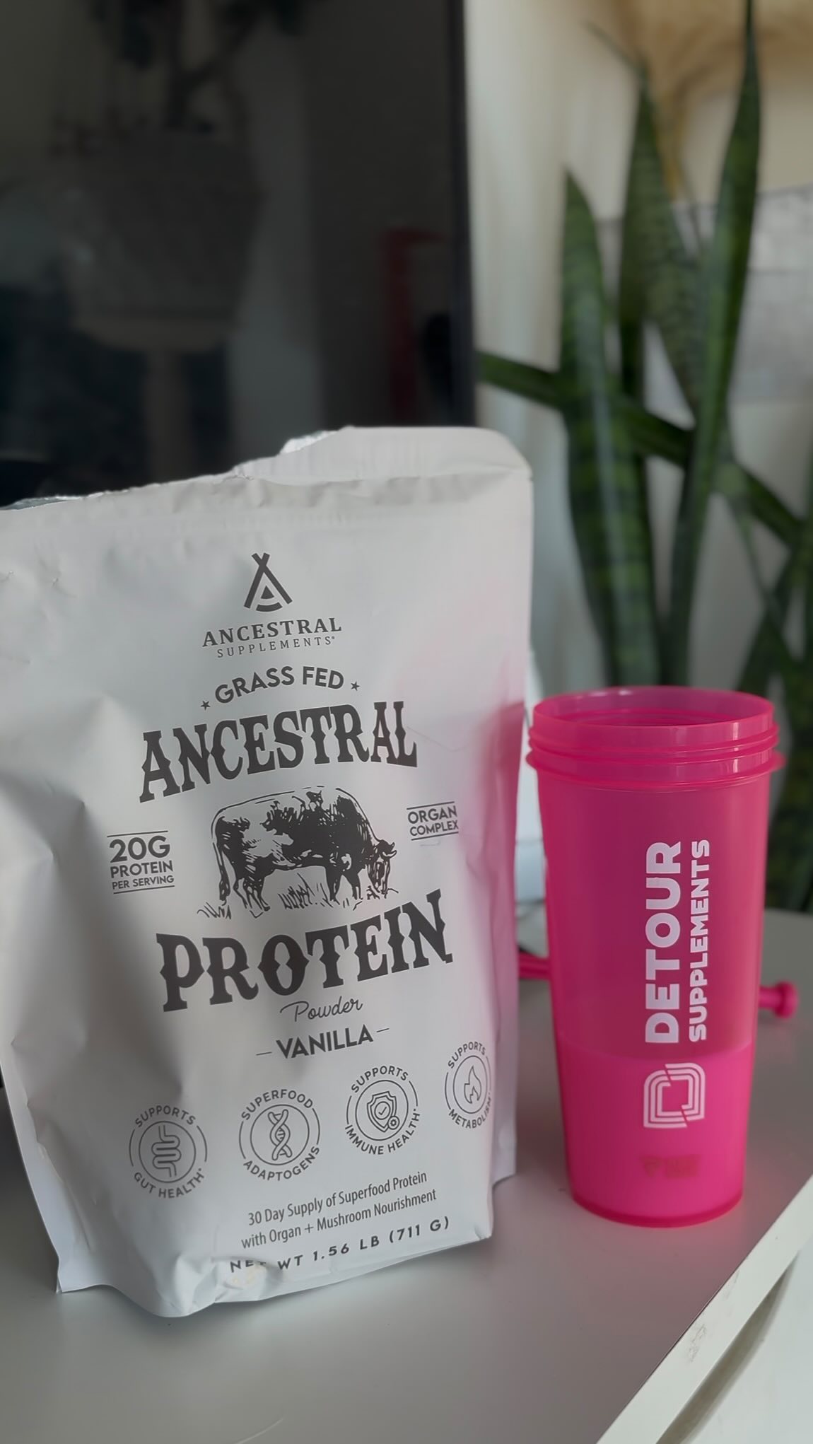 Instagram post by @agirlnamedemilyyy for Ancestral Supplements. Caption reads: [...] beef....