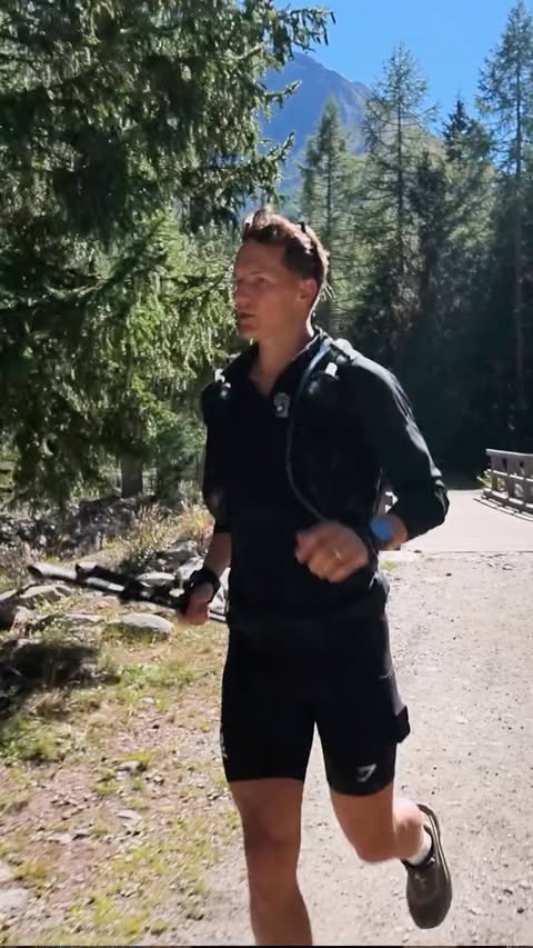 Instagram post by @dannyraehybrid for CELSIUS Energy Drink. Caption reads: ad 3 weeks out @celsiusuki Tour Du Mont Blanc was....
