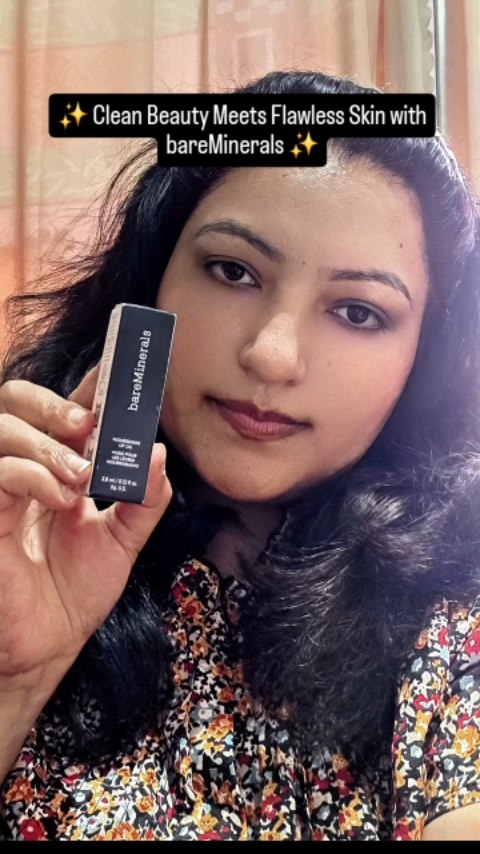 Instagram post by @lareinevlogs for bareMinerals. Caption reads: Thank you bareMinerals for sending me this....