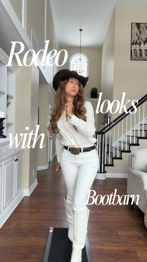 Instagram post by @ehrynmichele for Boot Barn. Caption reads: [...] outfits! Which one is your favorite?....