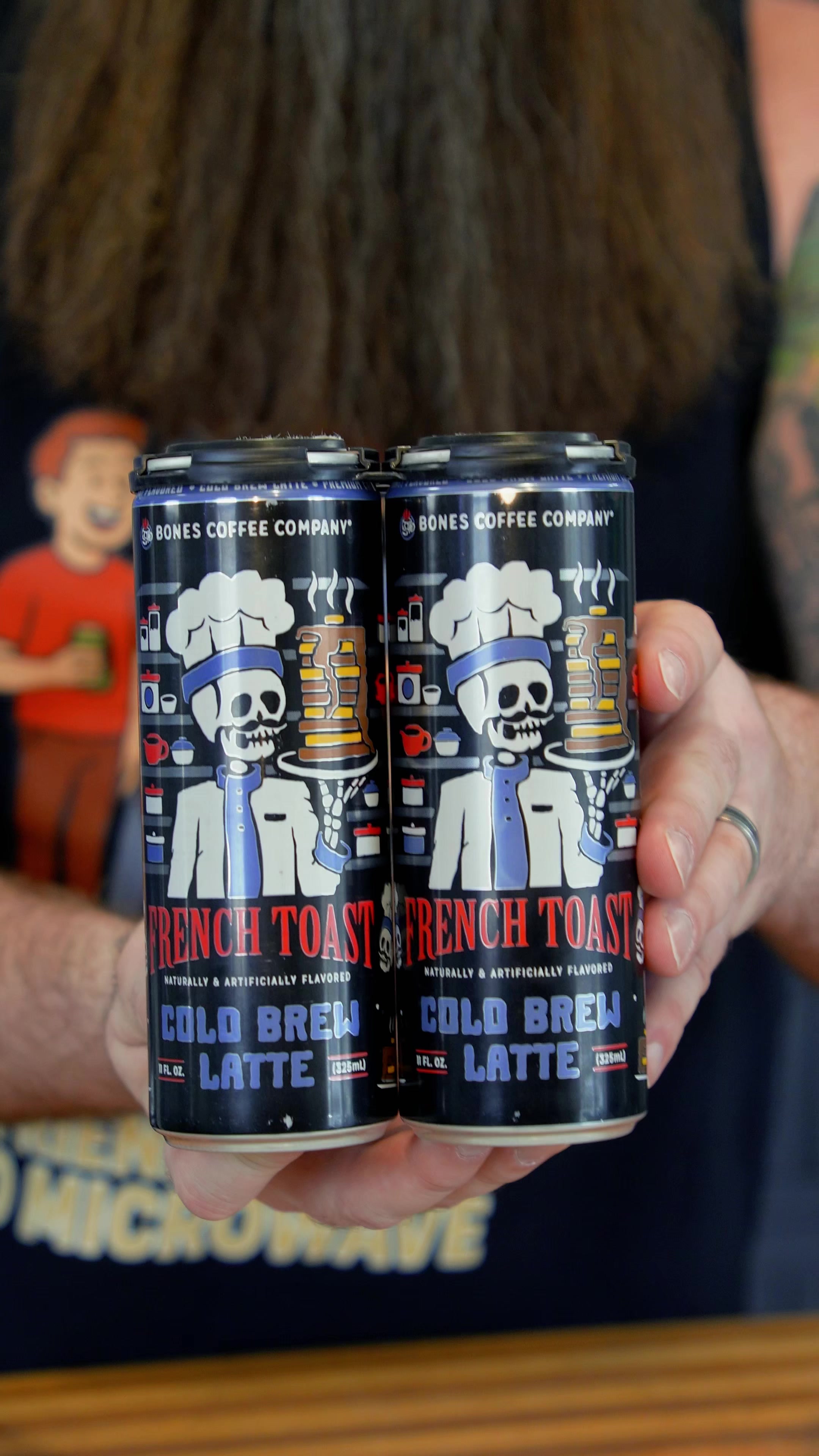 TikTok post by @garythebbqchef for Bones Coffee Company. Caption reads: @Bones Coffee Company is the LAW here..