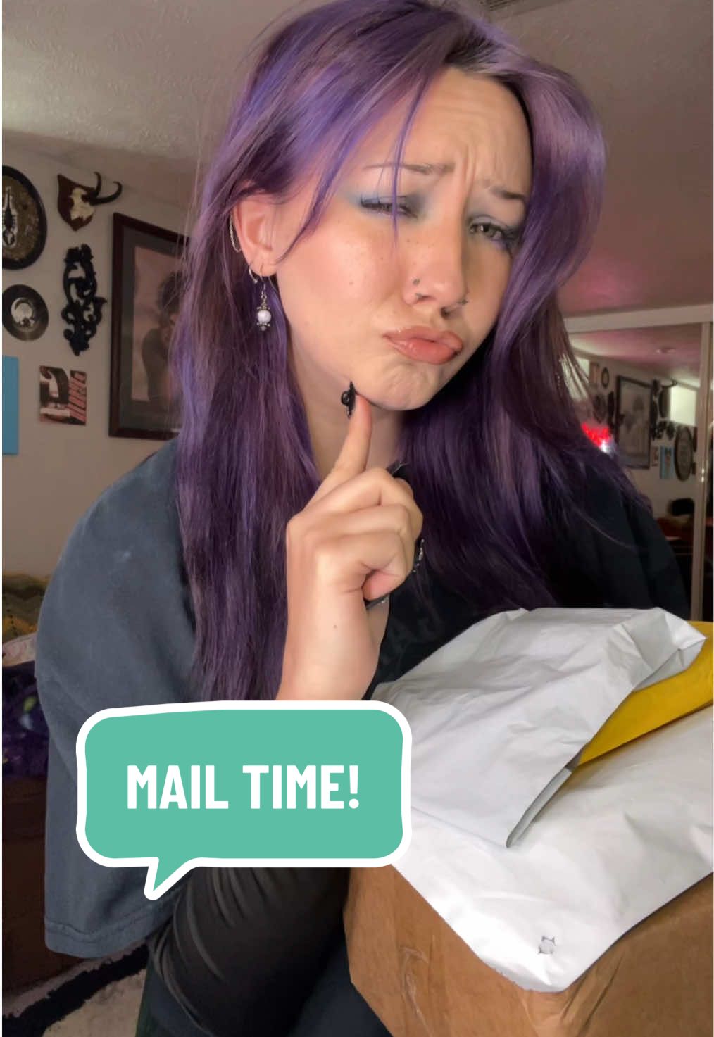 TikTok post by @jebstank for Chunk Nibbles. Caption reads: I loveee packages 😀 thank you everyone for the....