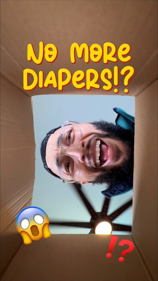 Instagram post by @thebrilliantdad for DYPER. Caption reads: [...] brain, panic, and then realize our DYPER....