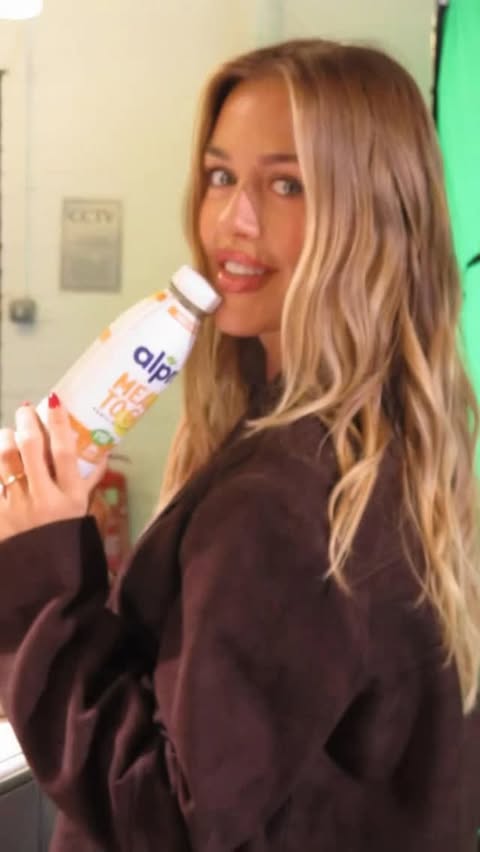 Instagram post by @lottietomlinson for Alpro. Caption reads: AD @alpro my new go to meal to go🤎🤎 it’s a must....