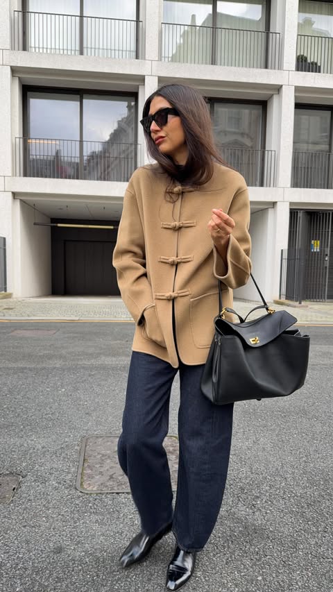 Instagram post by @tijanserena for Mytheresa. Caption reads: [...] girls find their chicest pieces 👀....