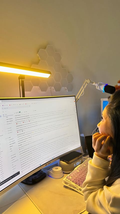 Instagram post by @cansuarden for NEEWER. Caption reads: [...] setup upgrades lately 🎬💡 ✨ @neewer 🫶 : :....