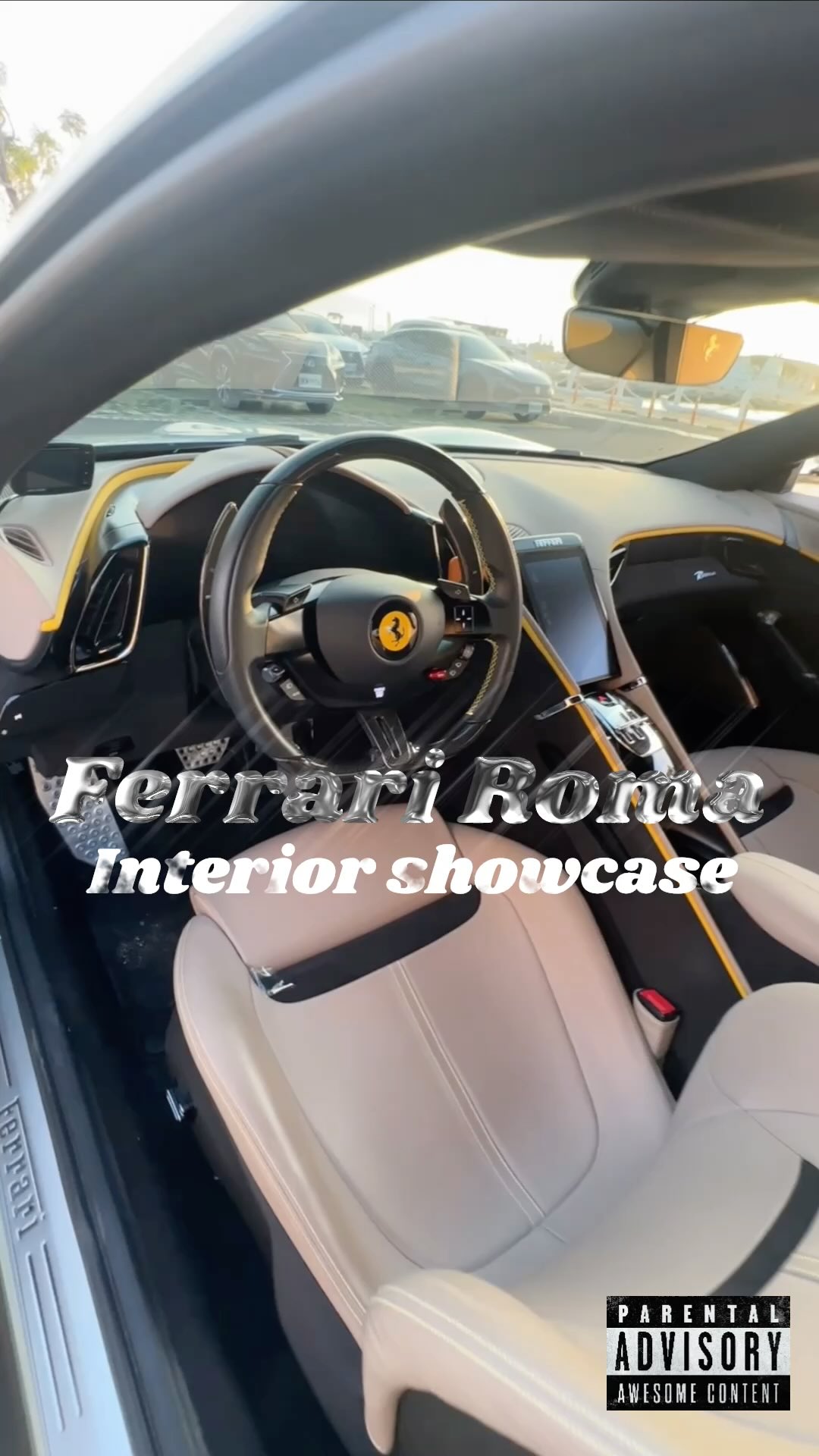 Instagram post by @judysweety1026 for Ferrari. Caption reads: 今日拍攝法拉利R O M A🩶這台跑車系列，Ferrari Roma 以 1960 年代經典 GT....