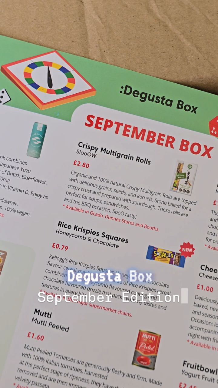 Instagram post by @familylifewiththesmiths for Degusta Box. Caption reads: AD || Gifted 🍂 Degusta Box 🍂

September = back....
