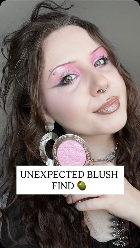 Instagram post by @halle.sparkles for Flower Knows Cosmetics. Caption reads: facing one of my worst makeup fears 🙈 (ty....